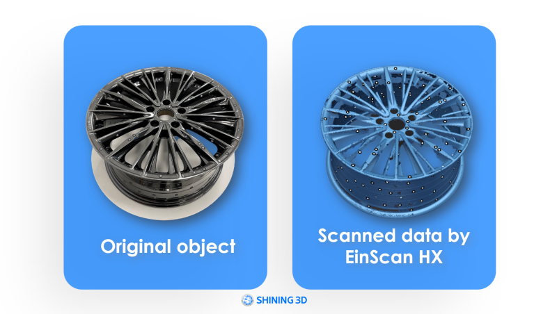 Picture of Shiny Wheel Rim, 3D scan data of a wheel rim by EinScan HX