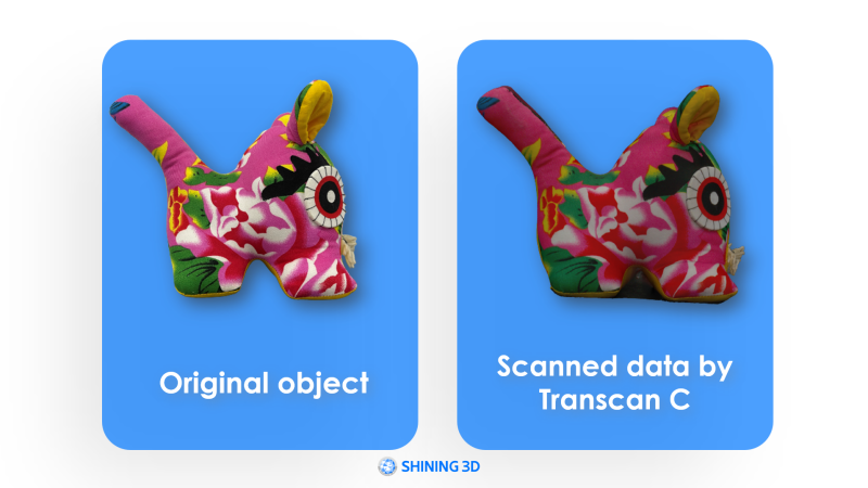 Colorful stuffed animal, 3D scan data of a colorful stuffed object by Transcan C